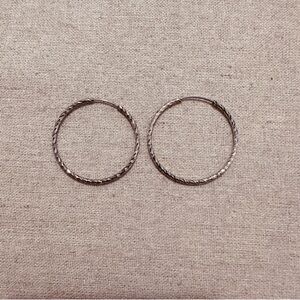 BP | Earrings | Silver Etched Hoops | Fairy Goth | Festival | Boho | Coquette